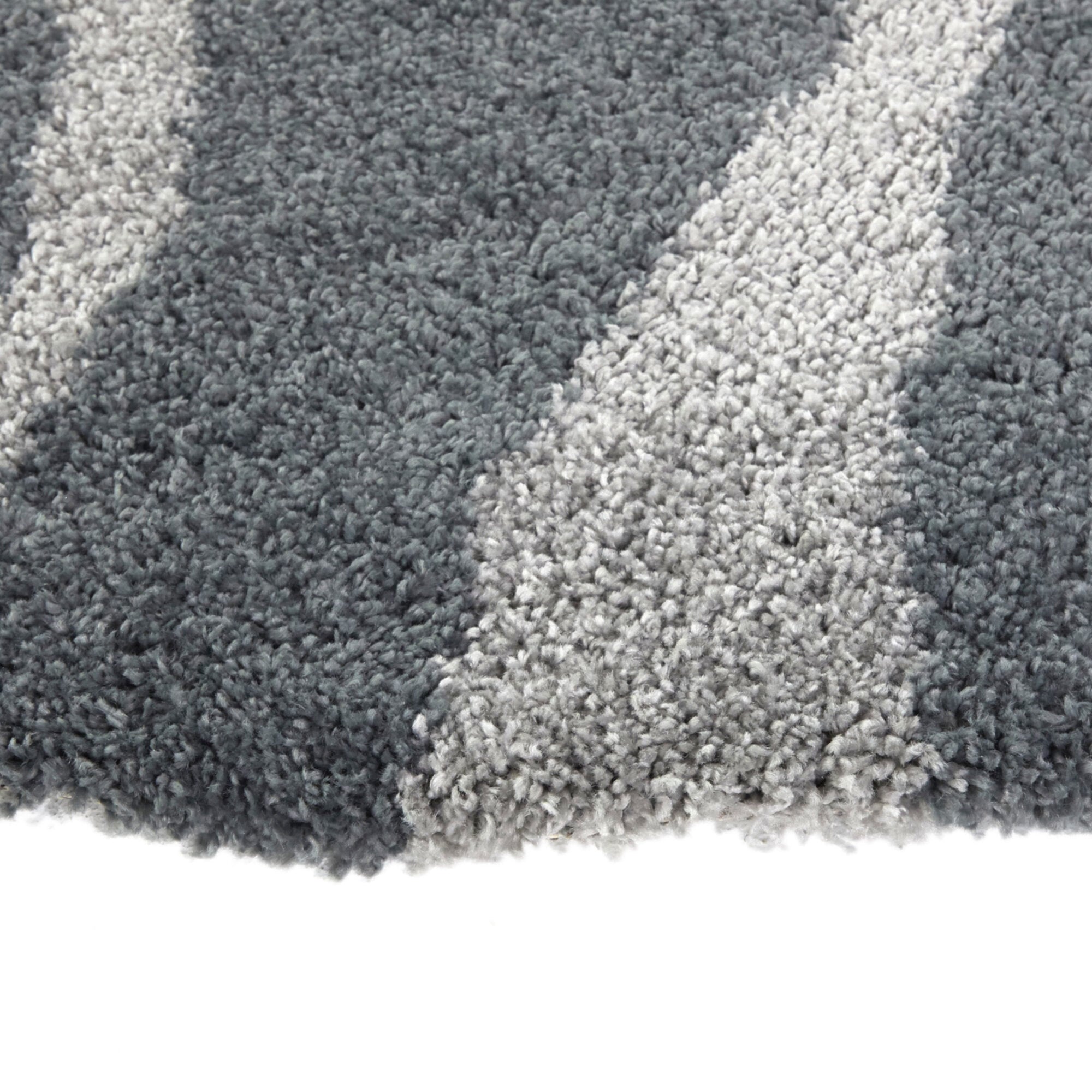 Veloso Abstract Striped Shag Area Rug