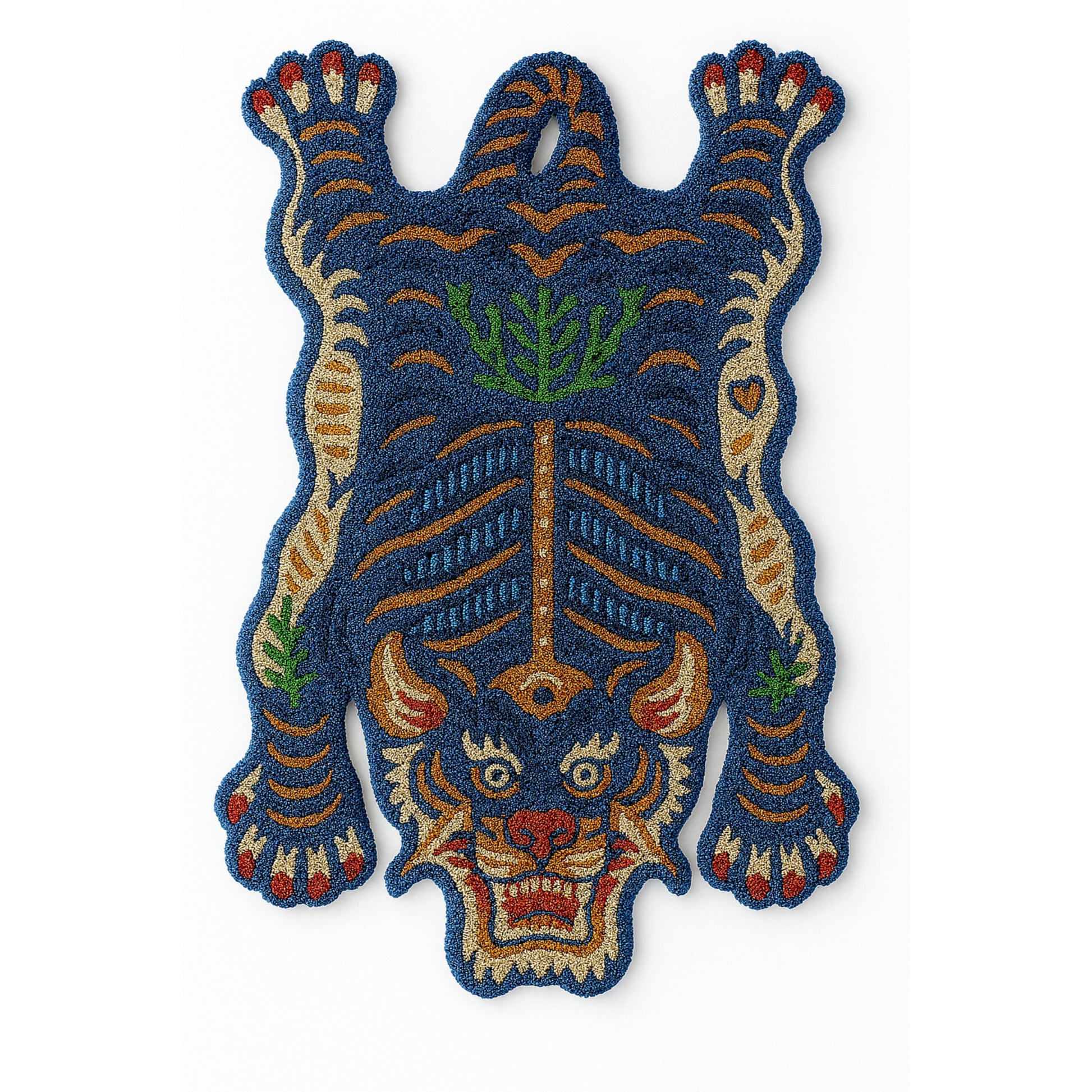 Wild Tiger Mindnight Blue Striking Rug by Just Rugs