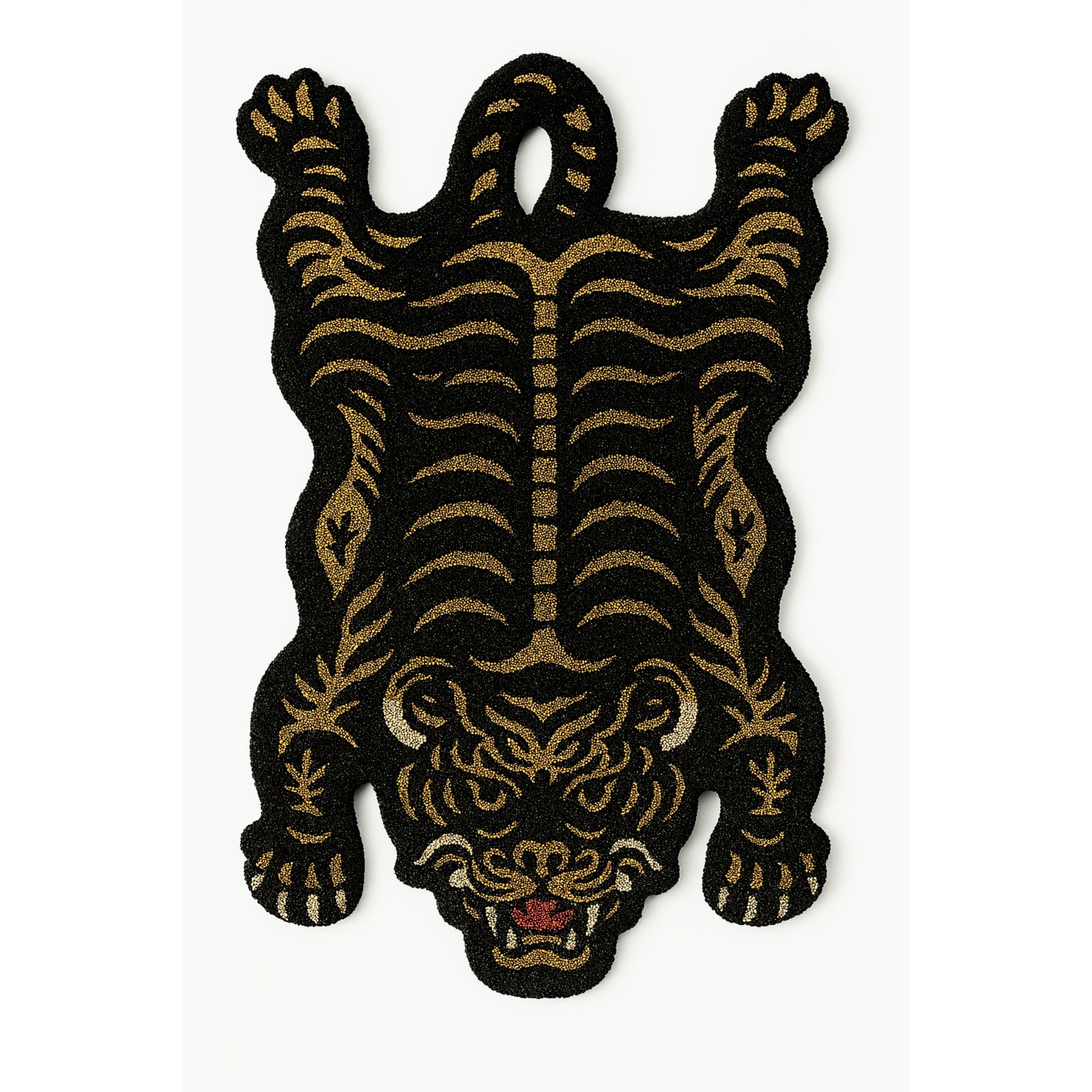 Wild Tiger Dark Goldenrod Striking Rug by Just Rugs