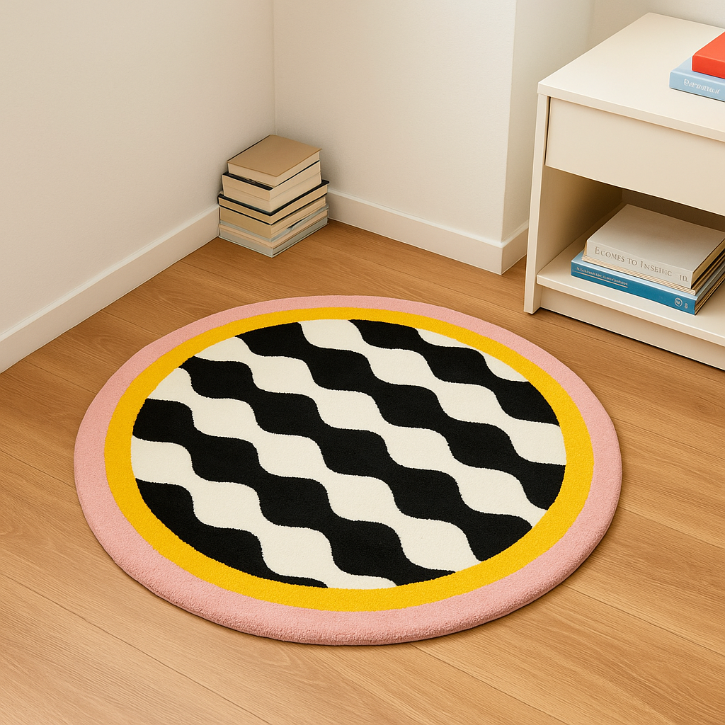 Wavy Circle Pop Ripple edition Rug by Just Rugs