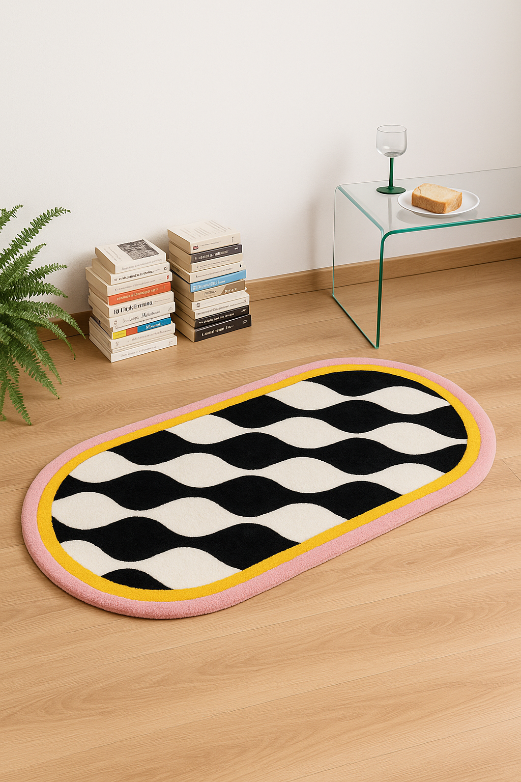 Wavy Oval Pop Ripple edition Rug by Just Rugs