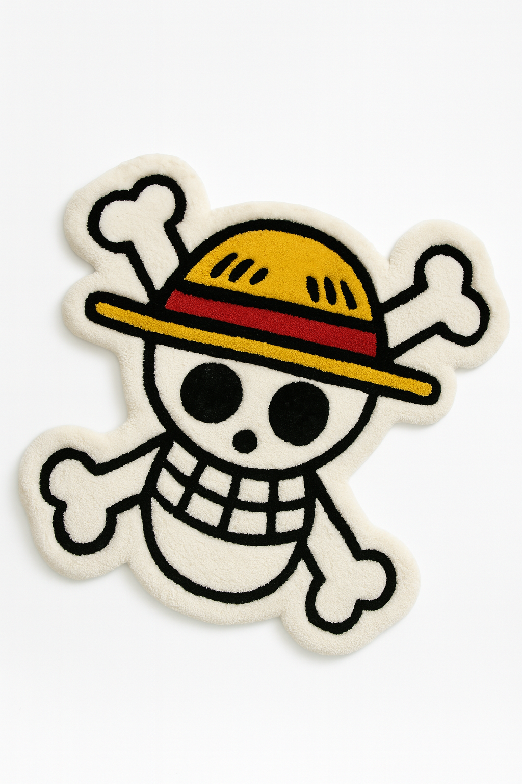 One Piece Luffy Skull Hand-Tufted Rug