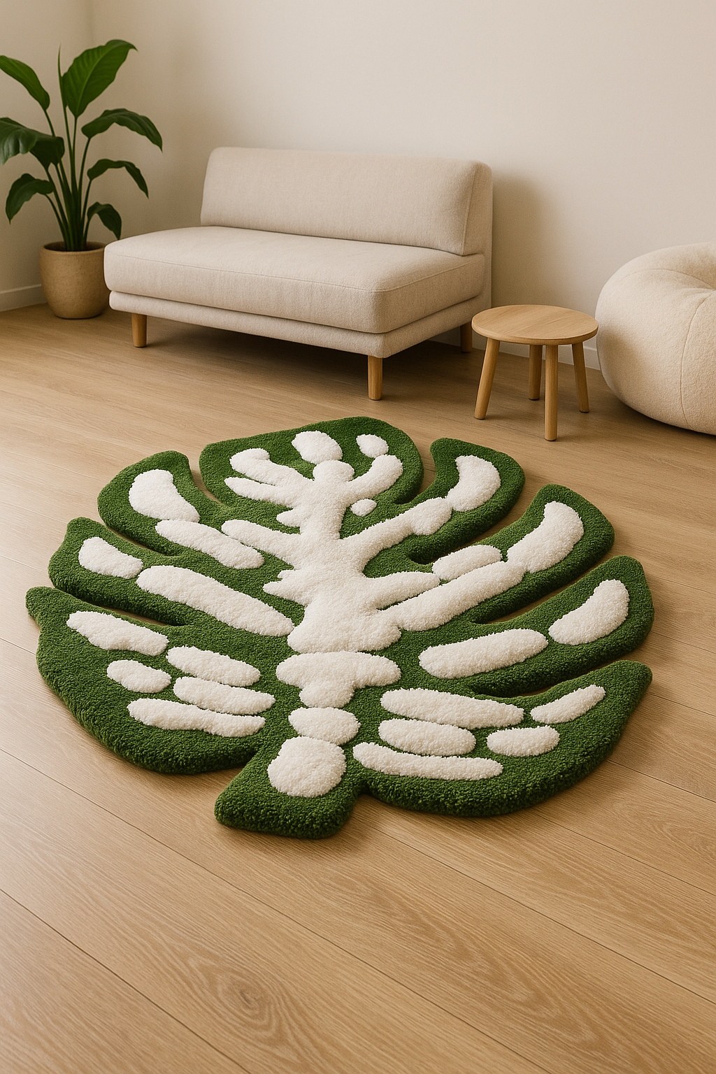 Monstera Leaf 3D Tufted Rug