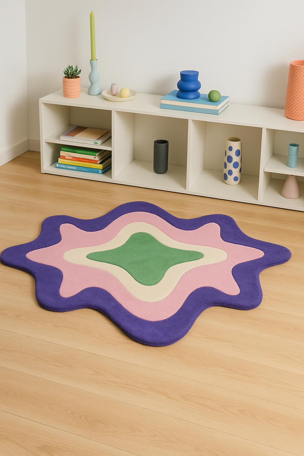 Abstract Pastel Splash Rug by Just Rugs