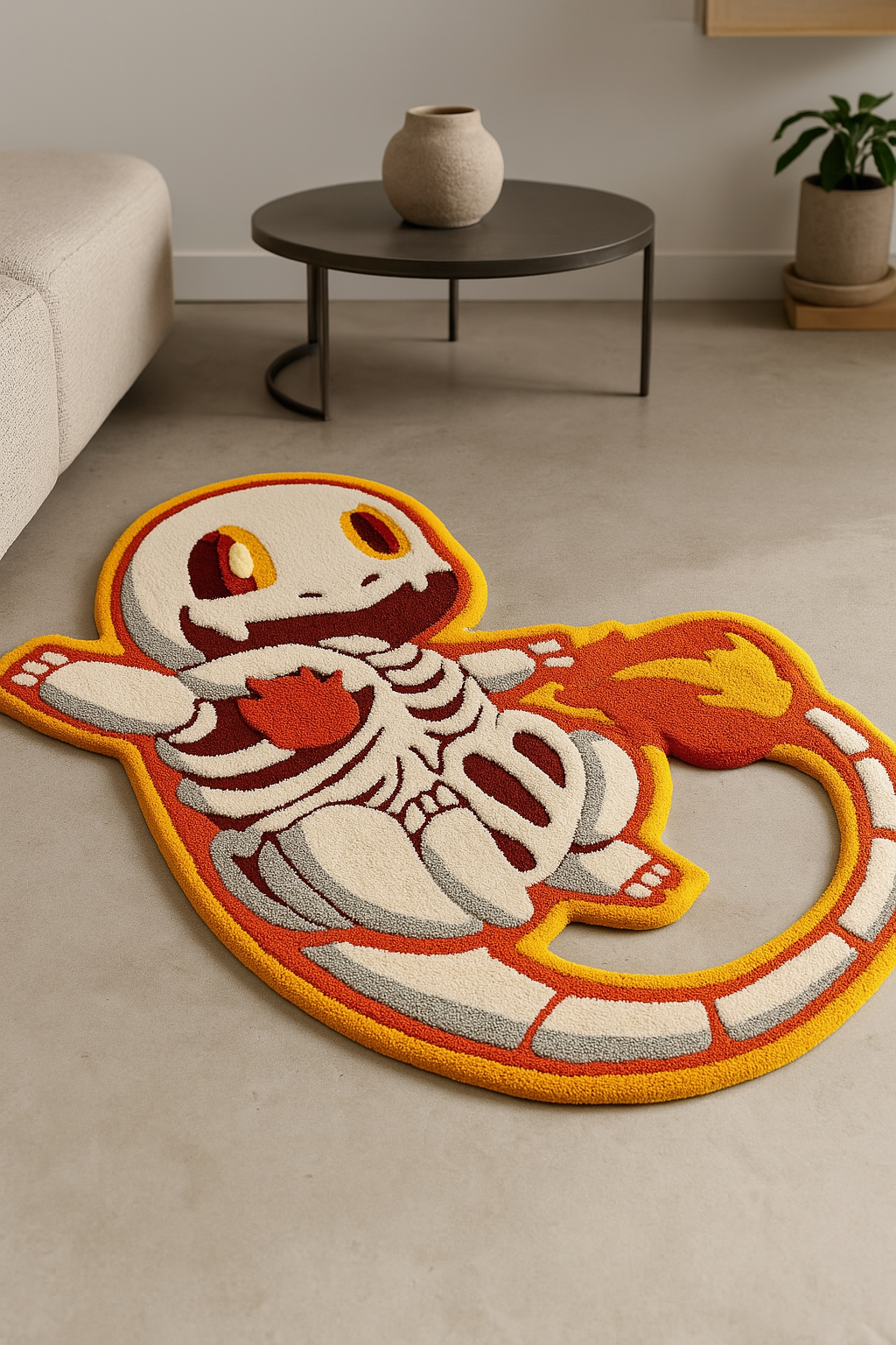 Charmander Skeleton Pokemon Rug