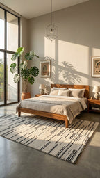 Levine Modern Geometric Shag Area Rug