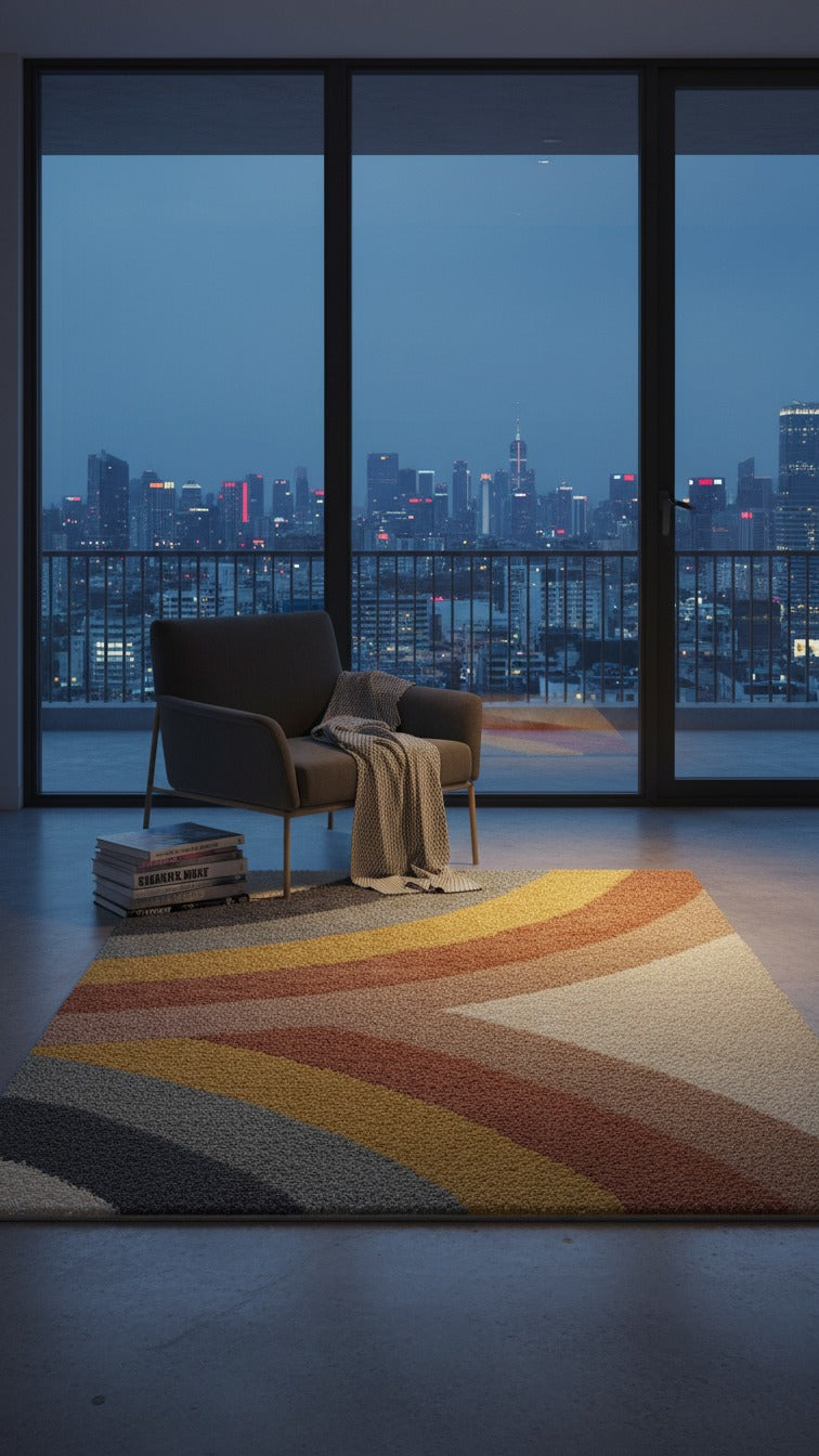Eva Kids Rainbow Shag Area Rug