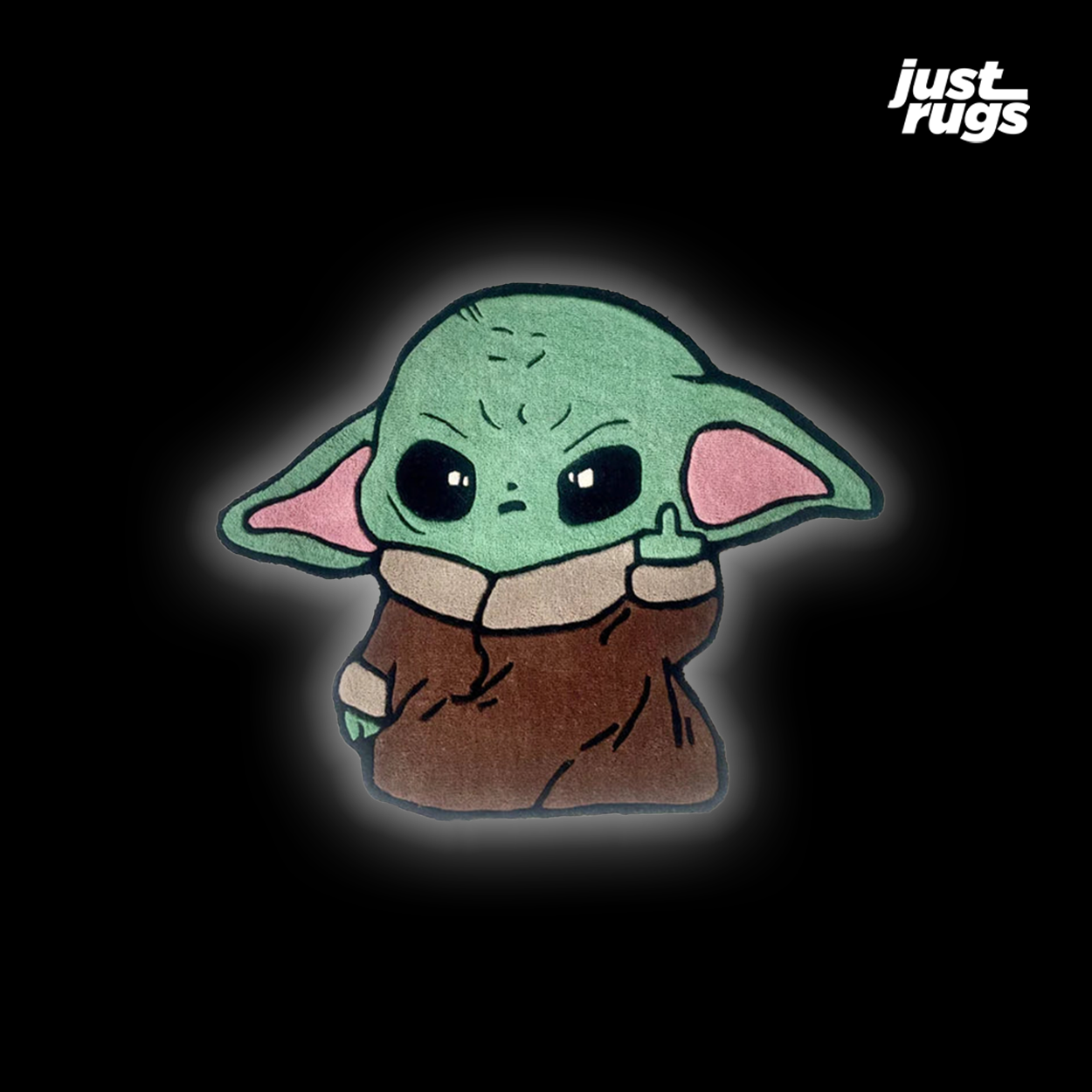 Baby Yoda Middle Finger Rug