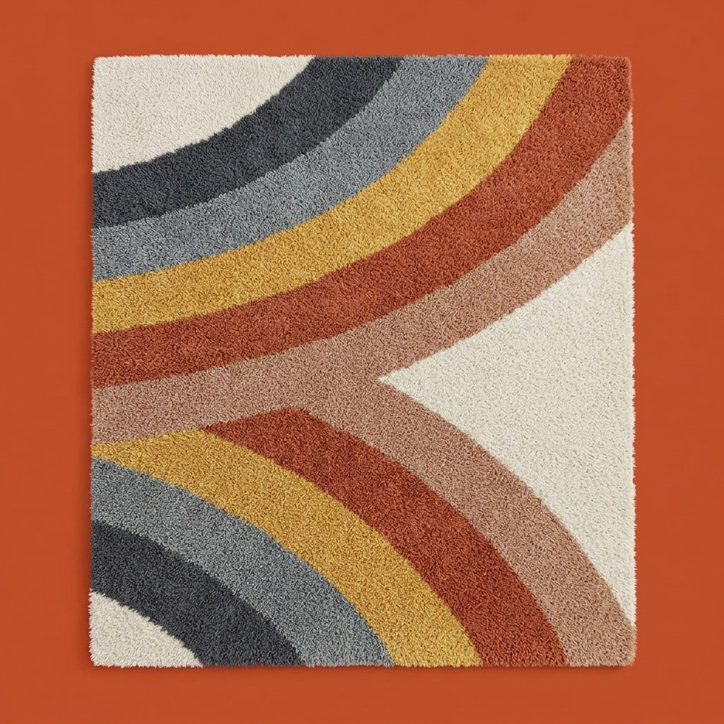 Eva Kids Rainbow Shag Area Rug
