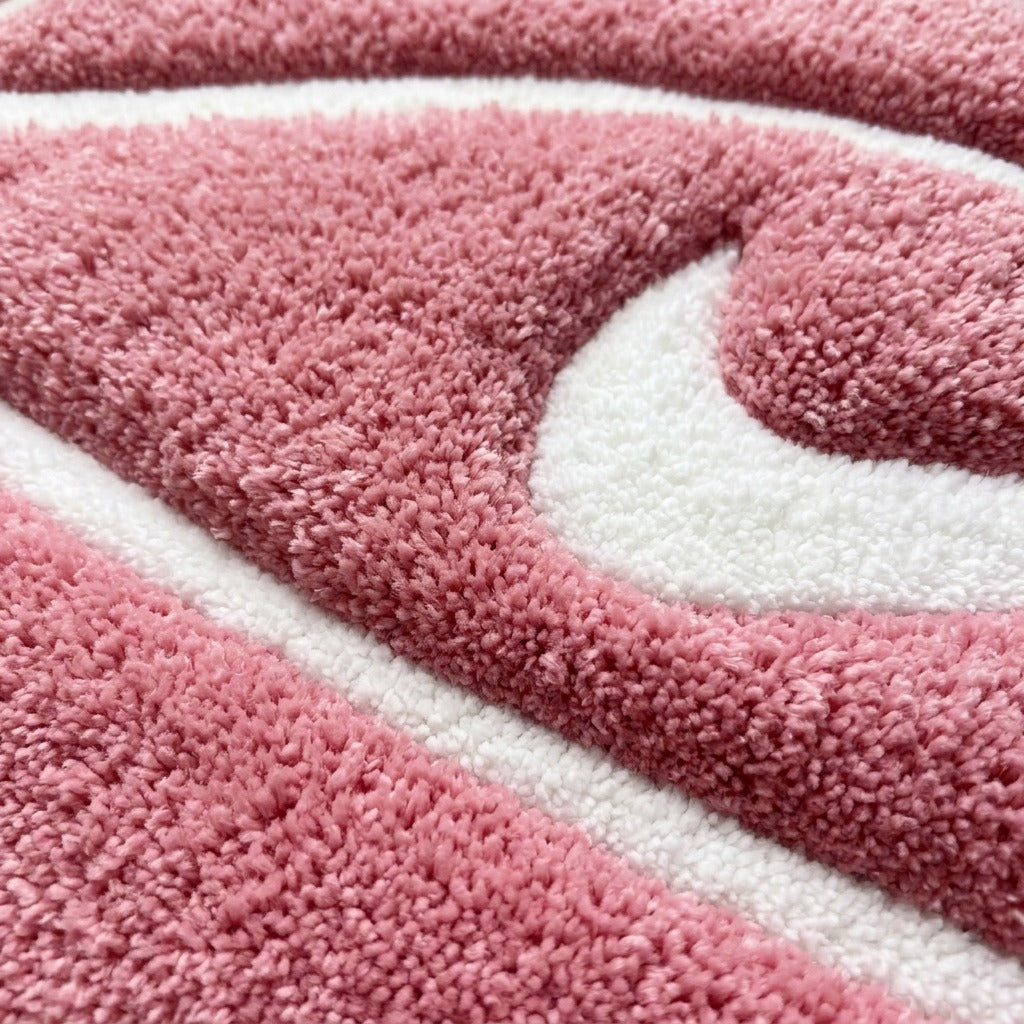 Pink Basketball Rug – Cute 3D Aesthetic Round Tufted Rug