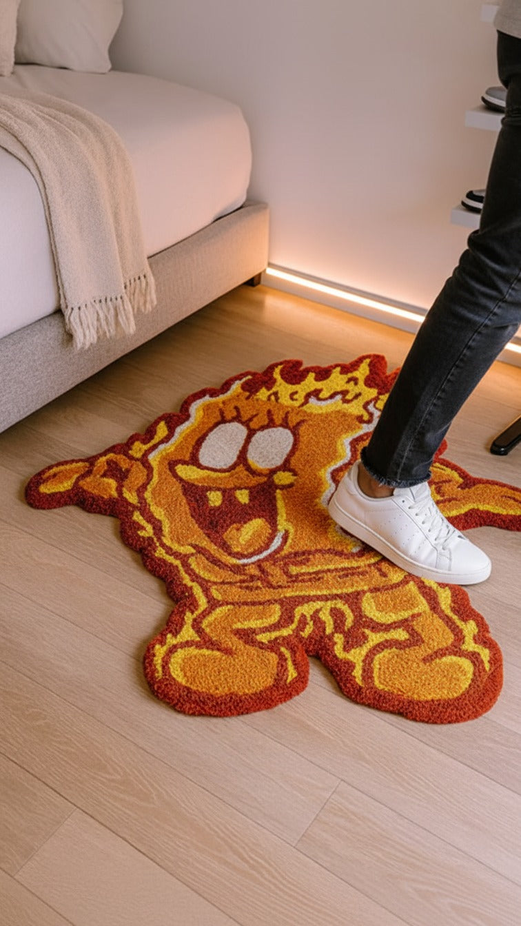 Spongebob Fire rug