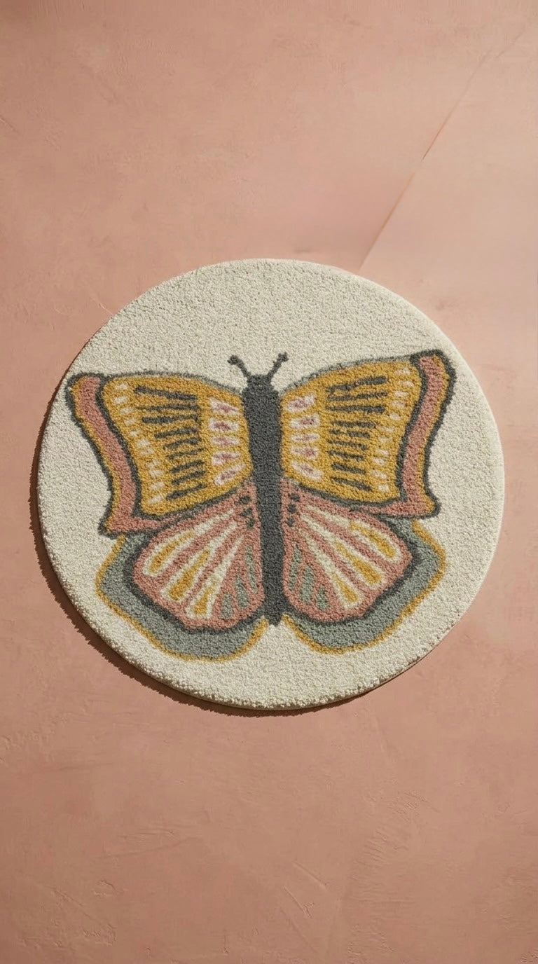 Sofia Kids Butterfly Shag Area Rug