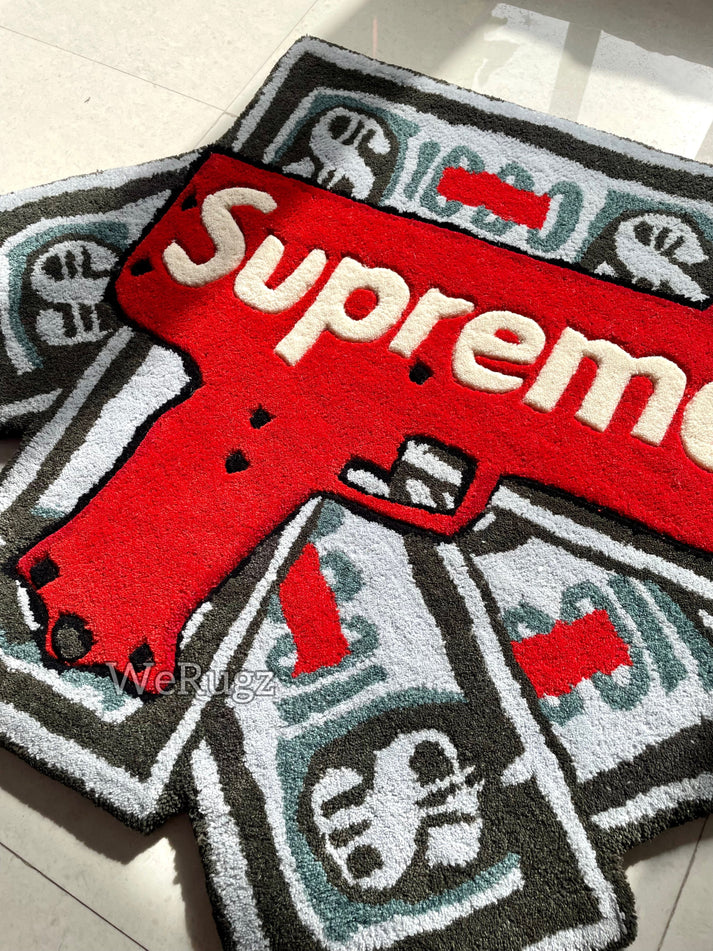 Supreme Money Gun Rug