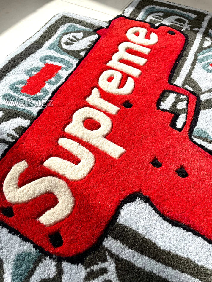 Supreme Money Gun Rug