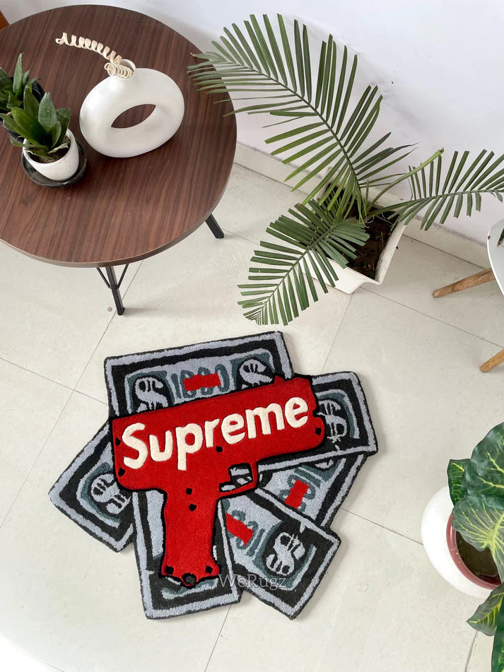 Supreme Money Gun Rug