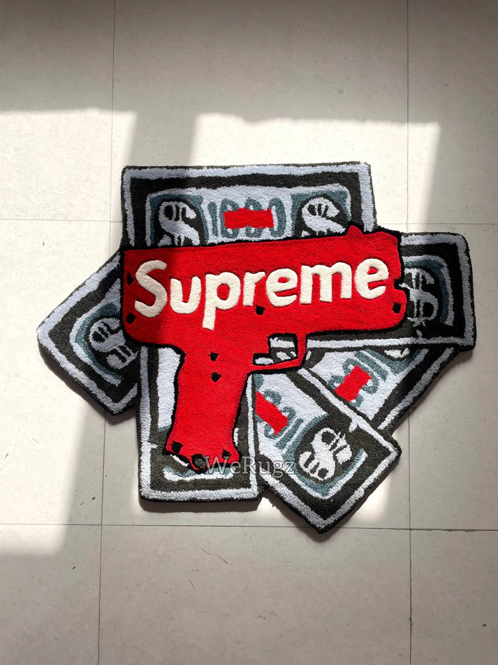 Supreme Money Gun Rug