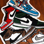Sneaker Stack Rug – Hype Streetwear Multi Sneaker Tufted Rug
