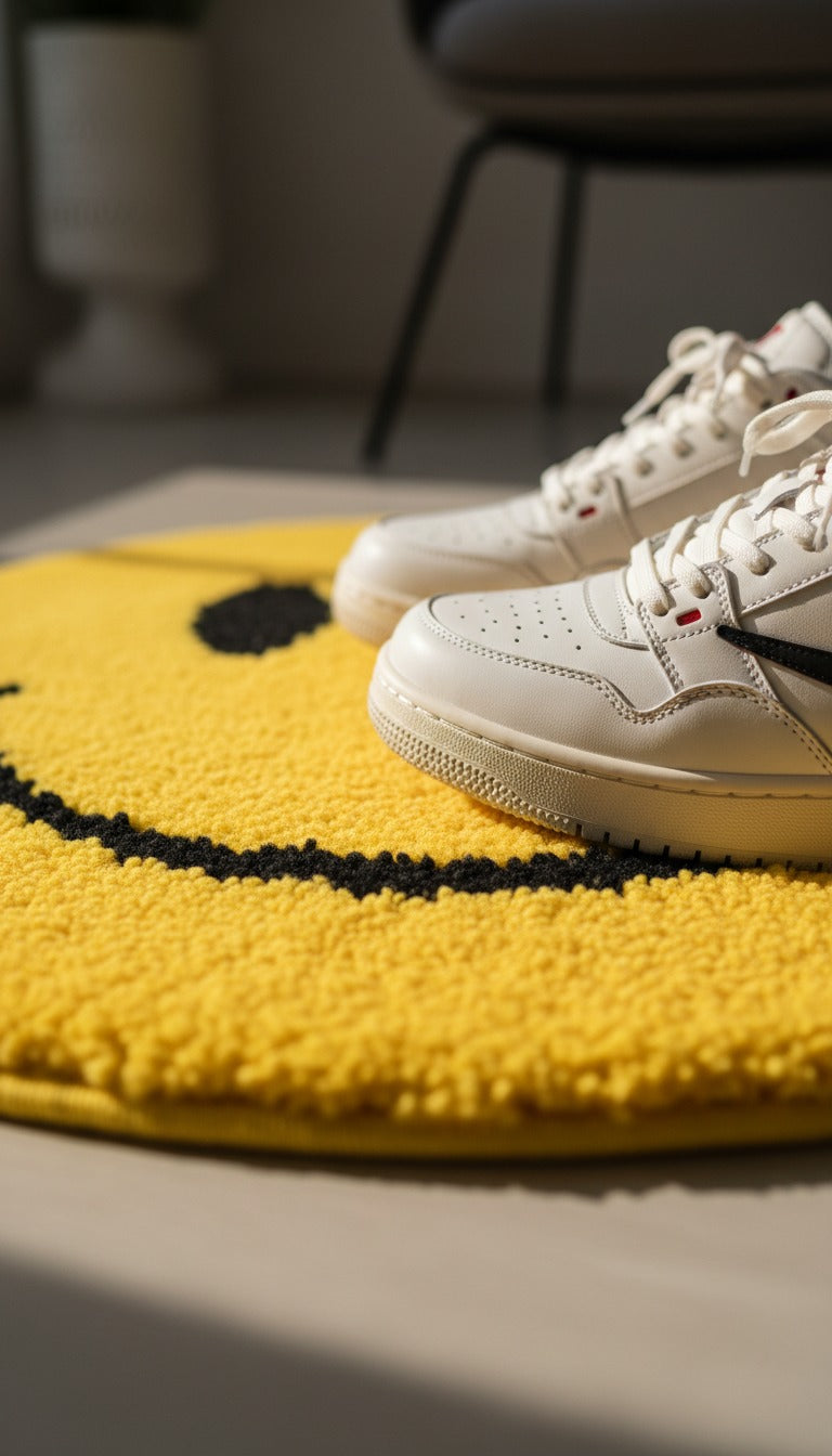 Smiley Kids Smiling Shag Area Rug