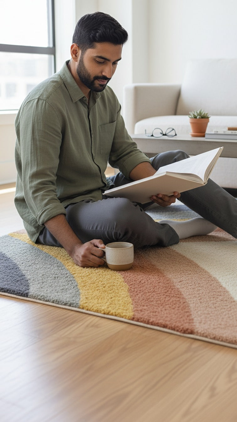 Eva Kids Rainbow Shag Area Rug