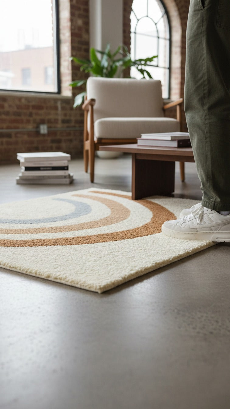 Anna Kids Rainbow Shag Area Rug