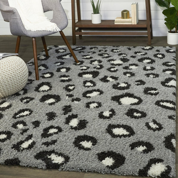 Leopard Print Shag Asaro Rug