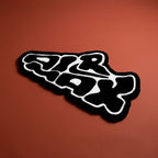 Graffiti Air Max Text Rug – Black White Streetwear Aesthetic Tufted Rug