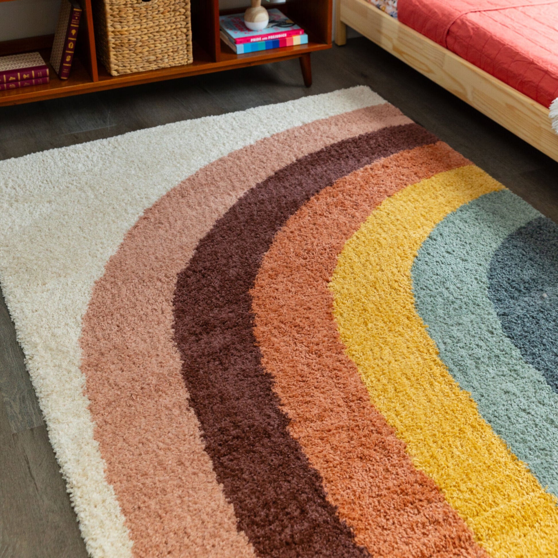 Amelia Kids Modern Rainbow Area Rug