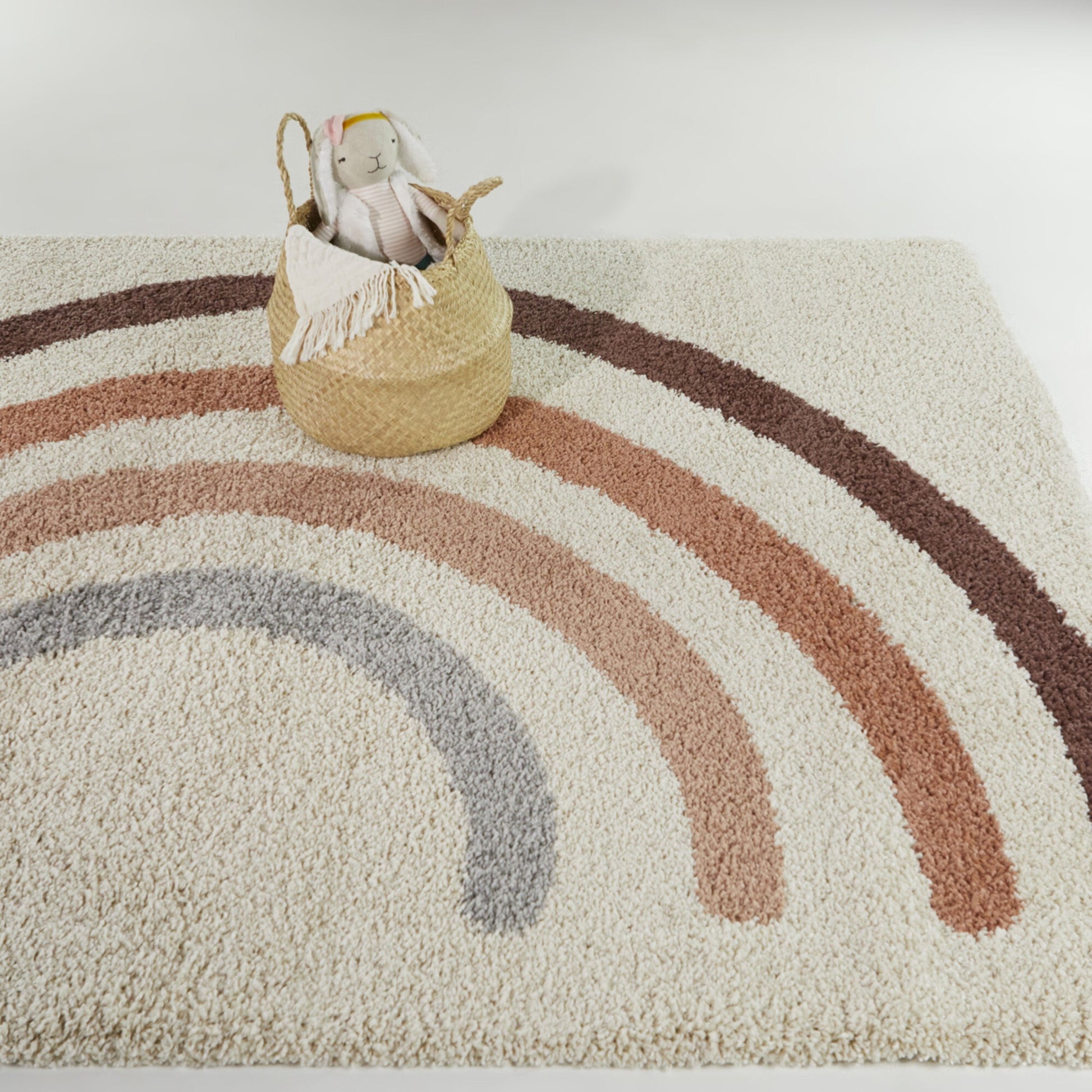 Anna Kids Rainbow Shag Area Rug