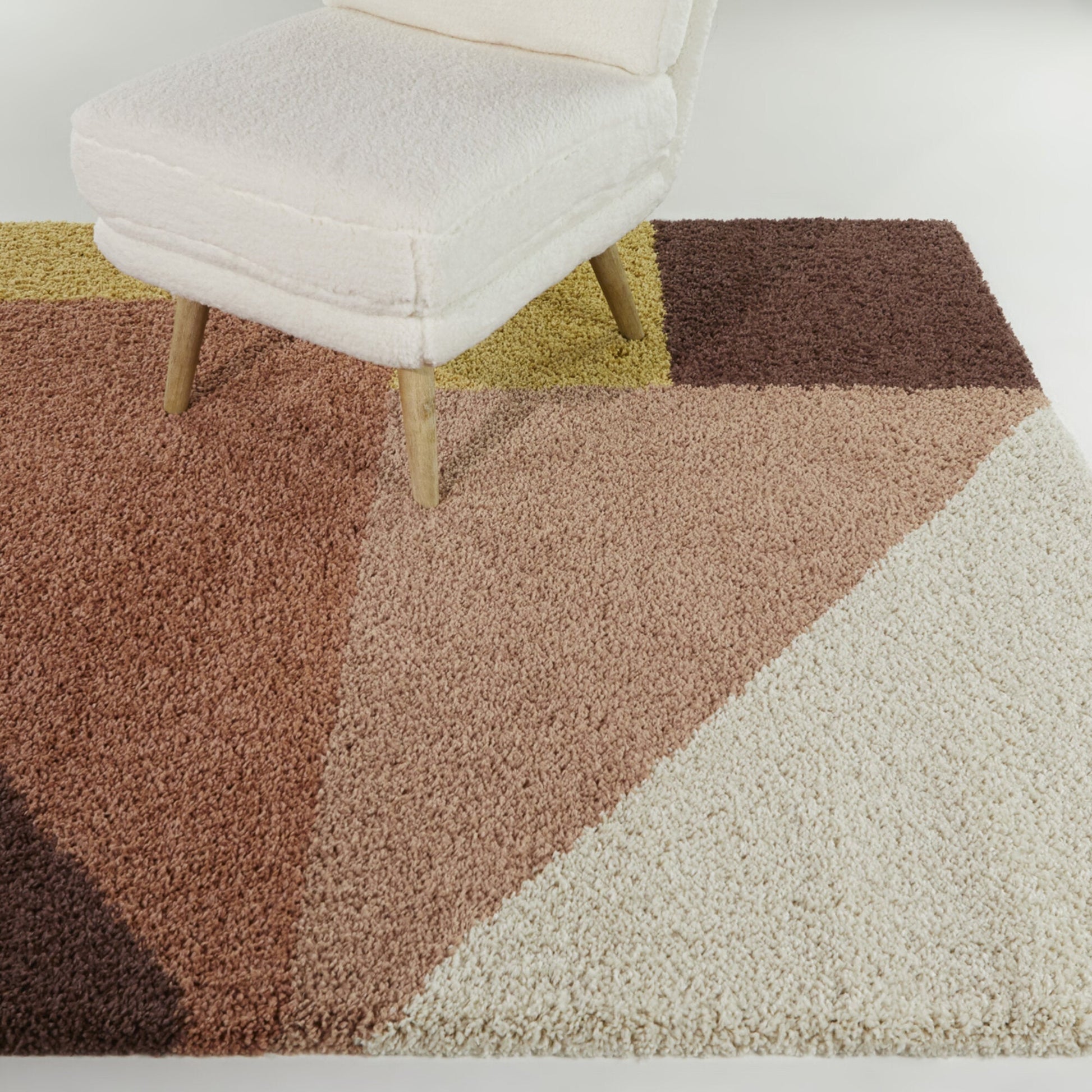 Jordan Modern Geometric Shag Area Rug