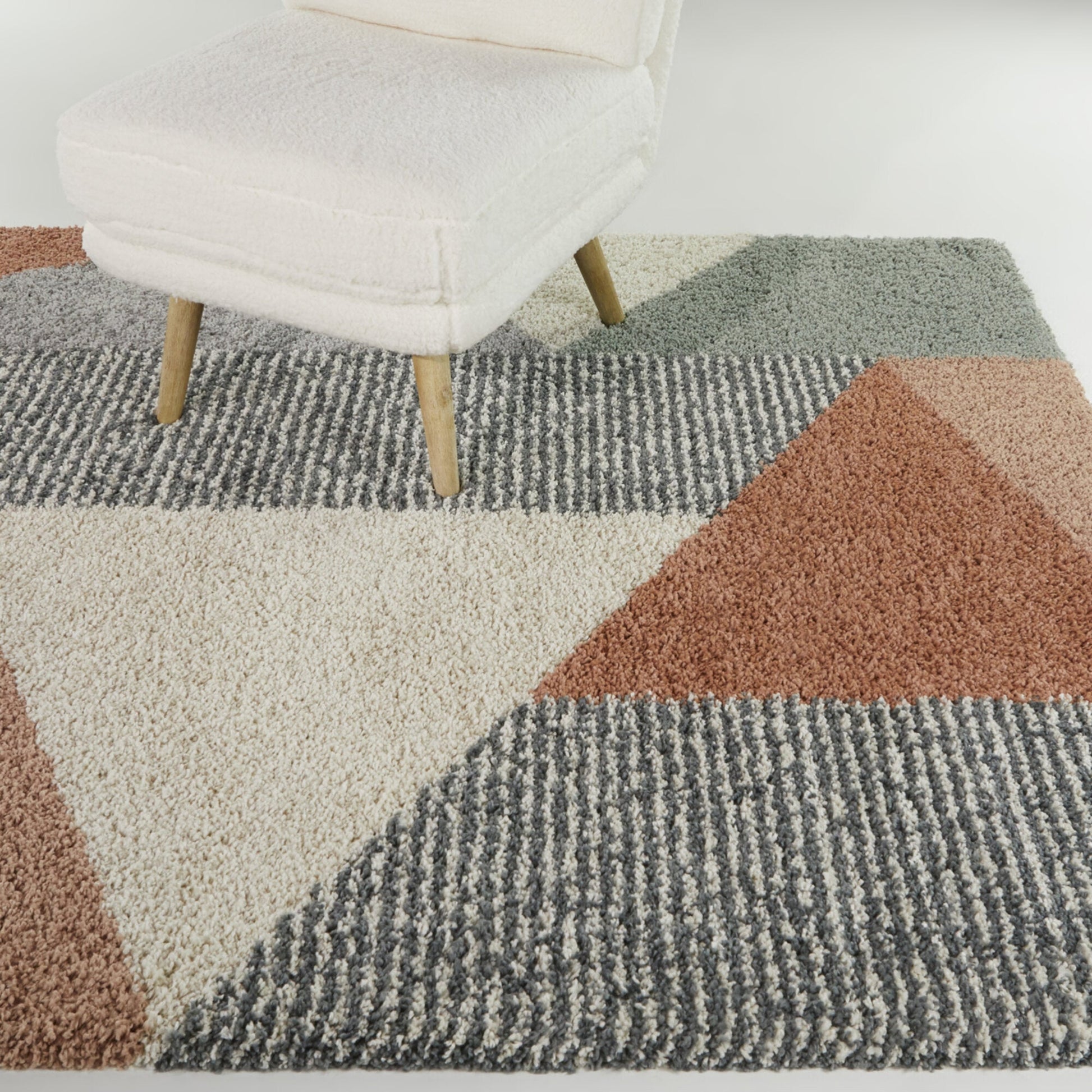 Merril Modern Abstract Shag Area Rug