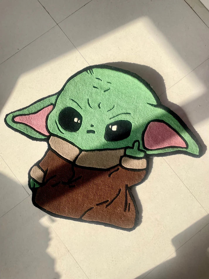 Baby Yoda Middle Finger Rug