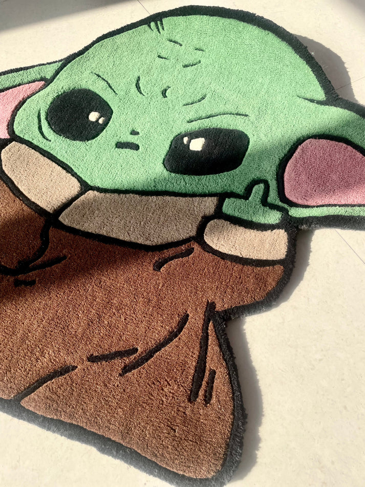 Baby Yoda Middle Finger Rug