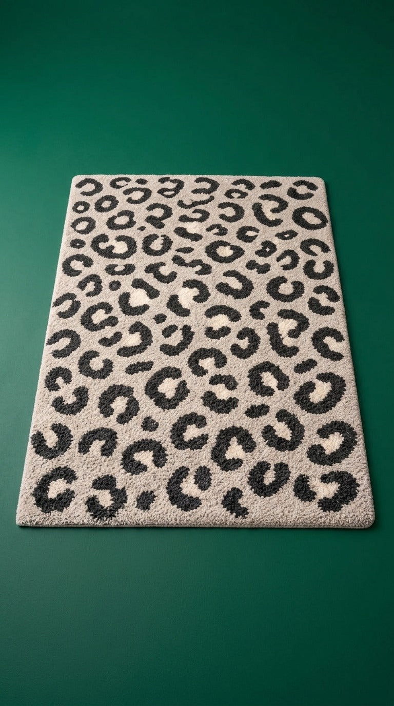 Leopard Print Shag Asaro Rug