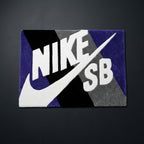 Nike SB Inspired Sneaker Rug – Blue Black Streetwear Tufted Rug