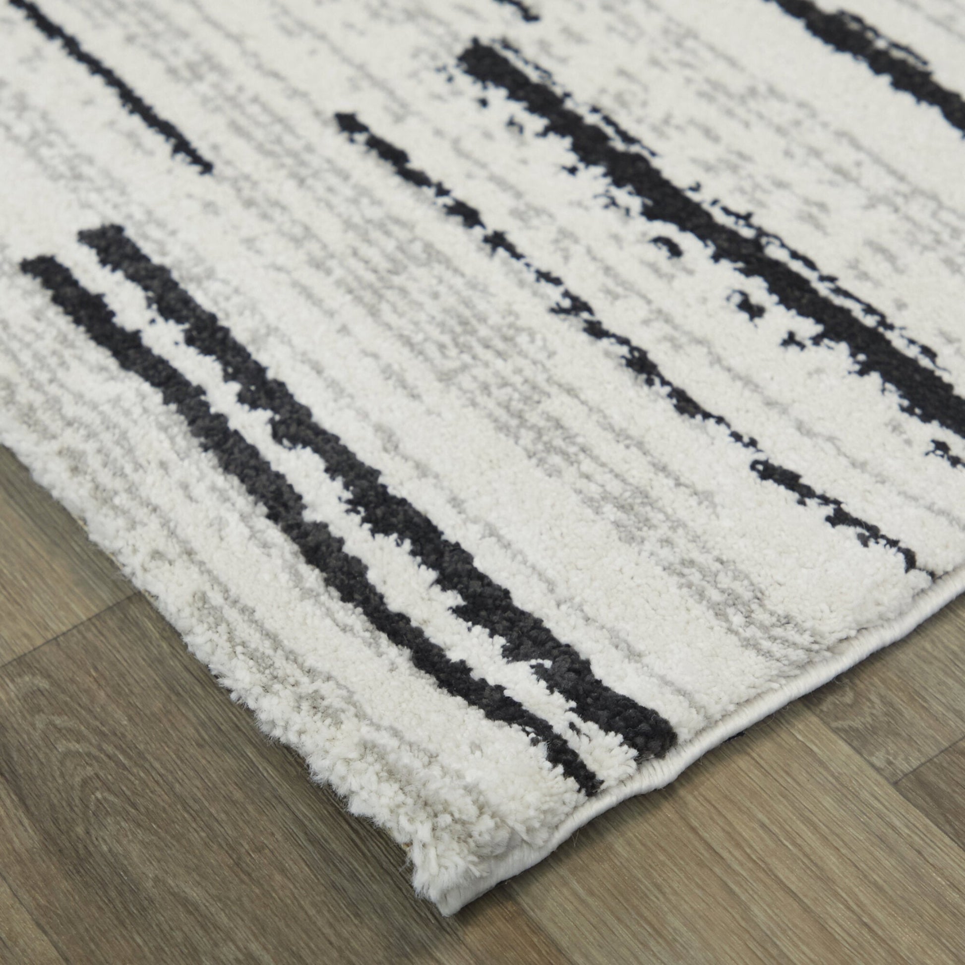 Levine Modern Geometric Shag Area Rug