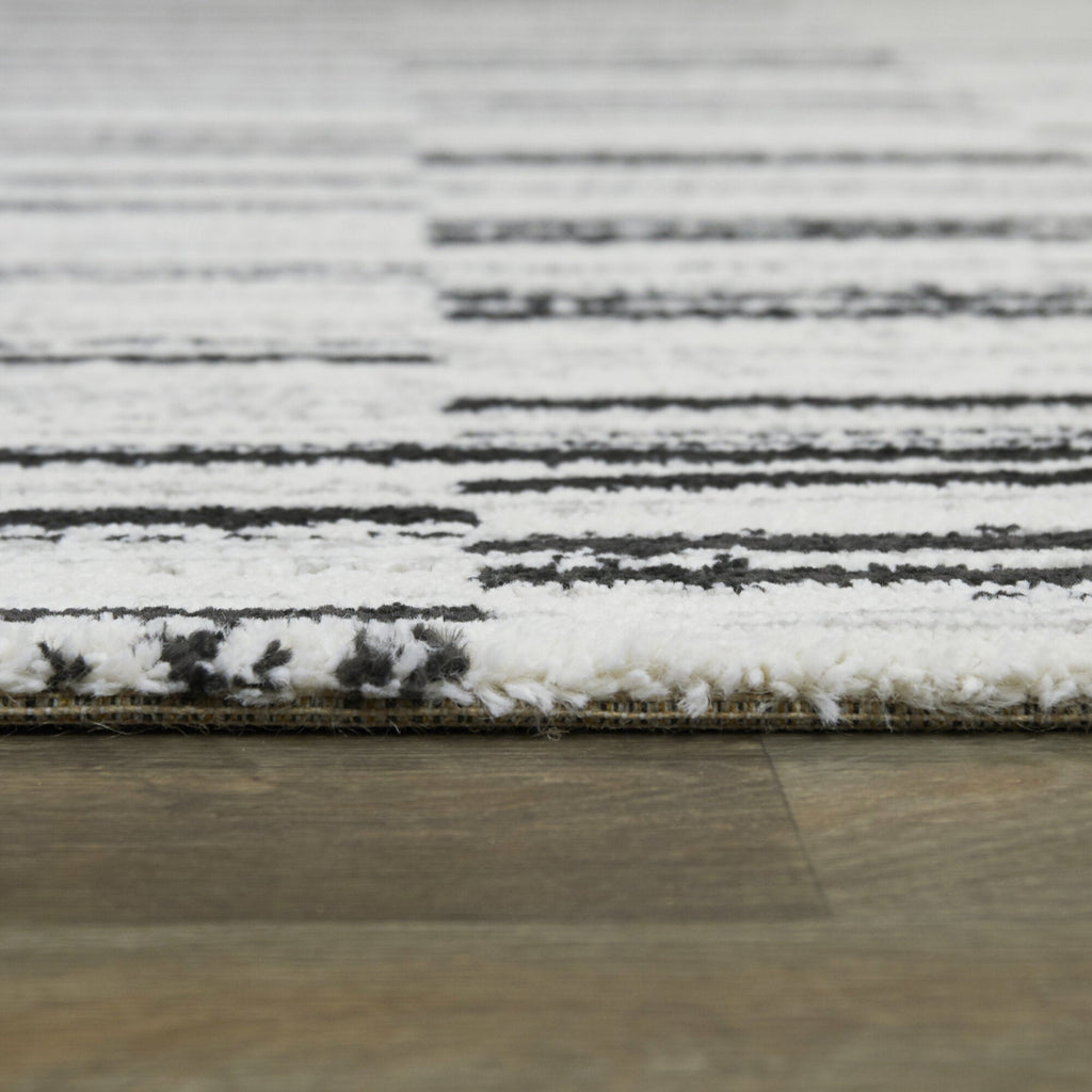 Levine Modern Geometric Shag Area Rug