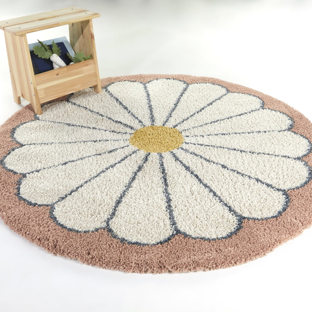 Lily Kids Flower Shag Area Rug