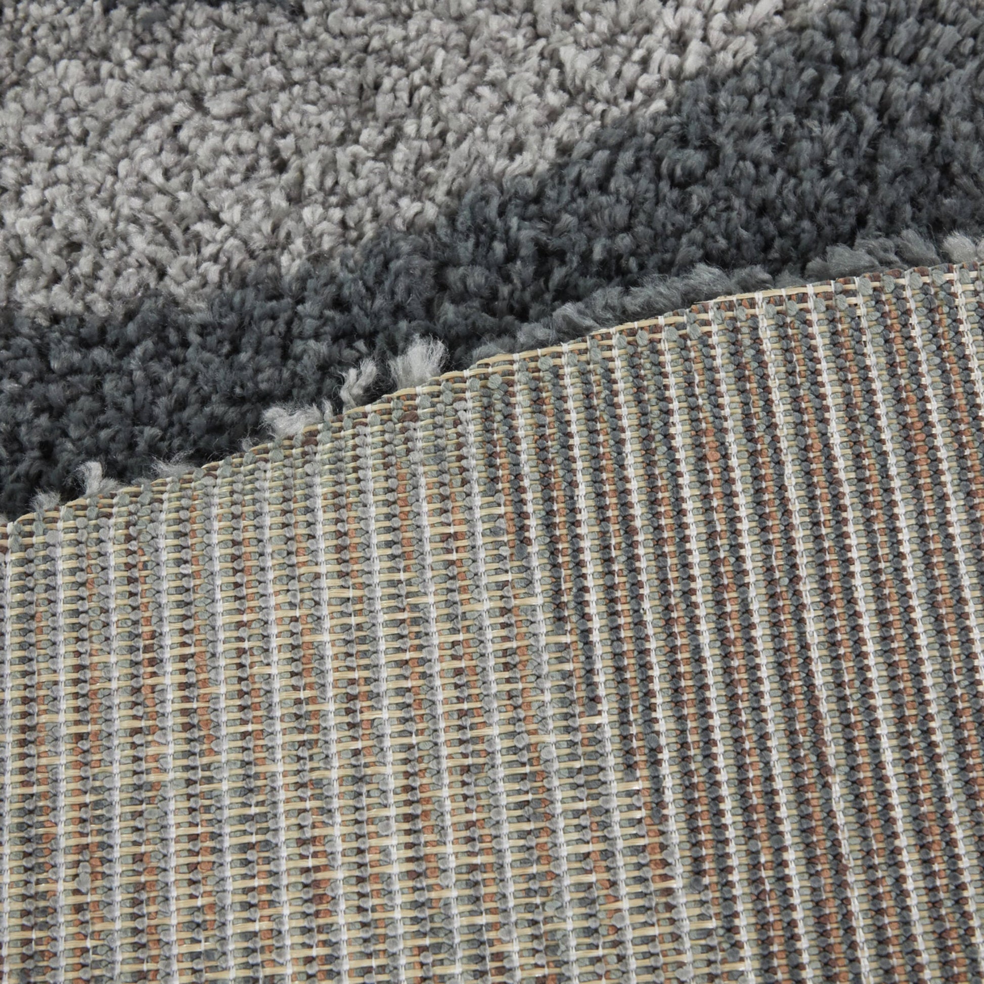 Veloso Abstract Striped Shag Area Rug