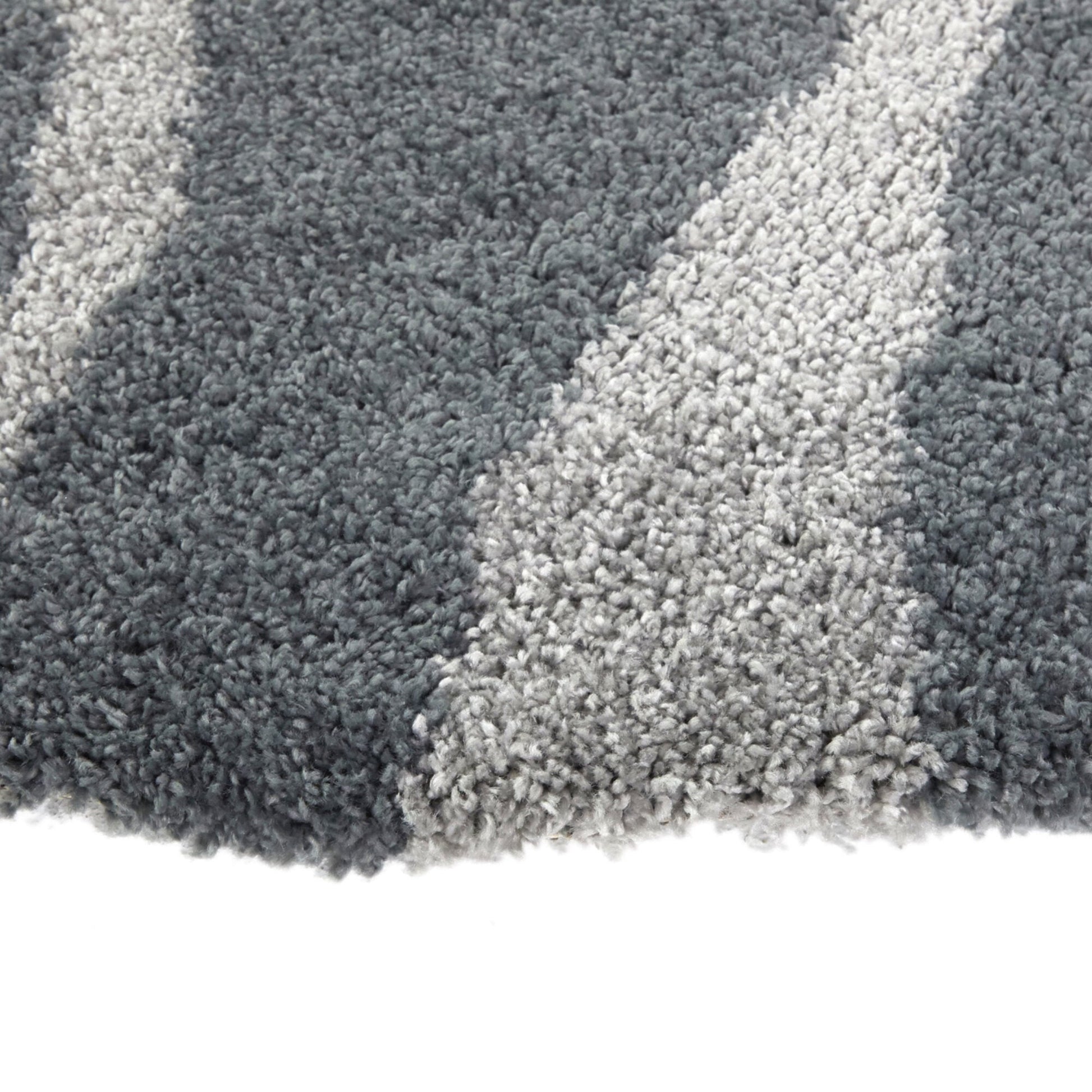 Veloso Abstract Striped Shag Area Rug