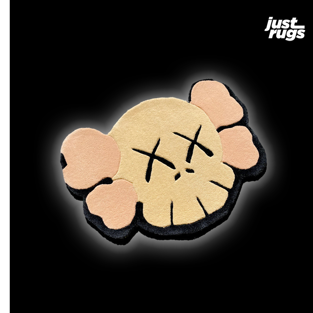 Kaws Cream Colour Hand-Tufted Rug