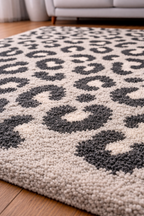 Leopard Print Shag Asaro Rug