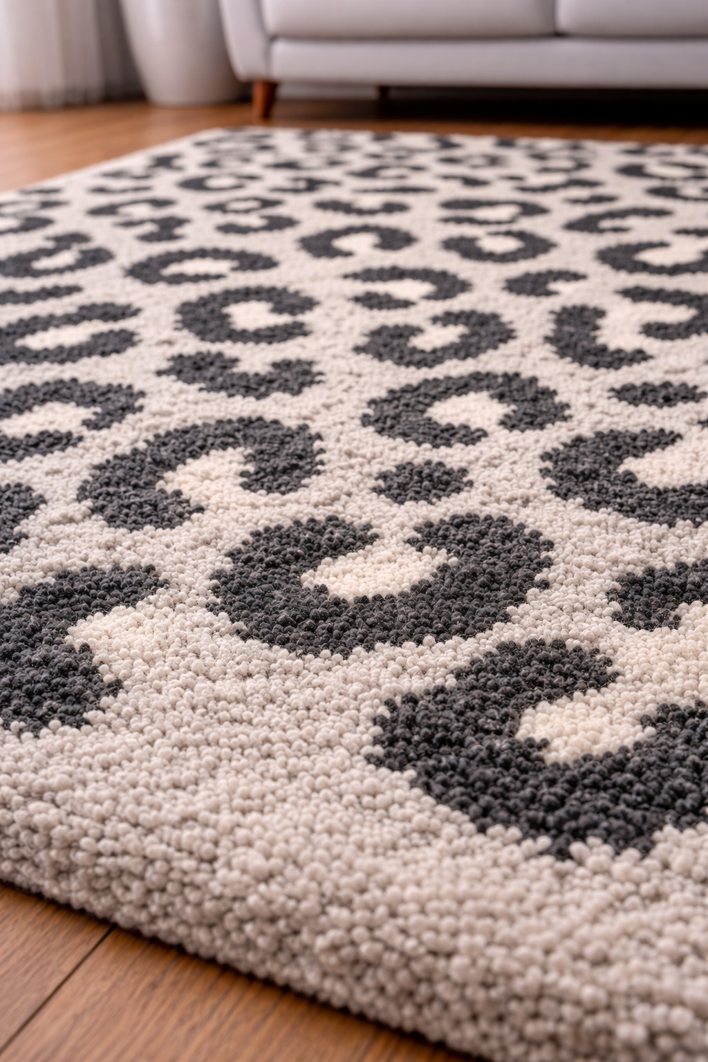 Leopard Print Shag Asaro Rug