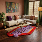 3D Typography Supreme Rug – Purple Red Aesthetic Tufted Rug