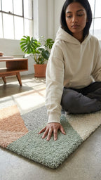 Merril Modern Abstract Shag Area Rug