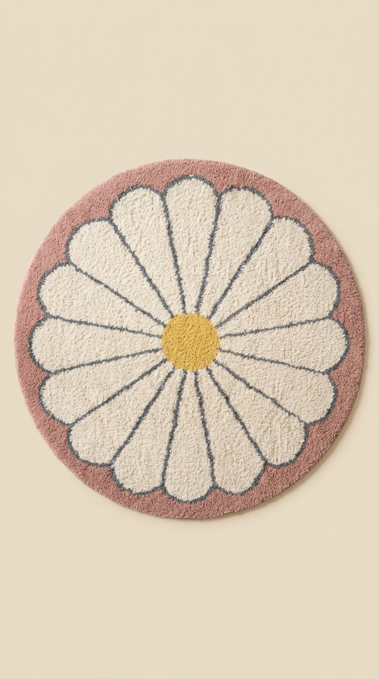 Lily Kids Flower Shag Area Rug