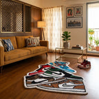 Sneaker Stack Rug – Hype Streetwear Multi Sneaker Tufted Rug