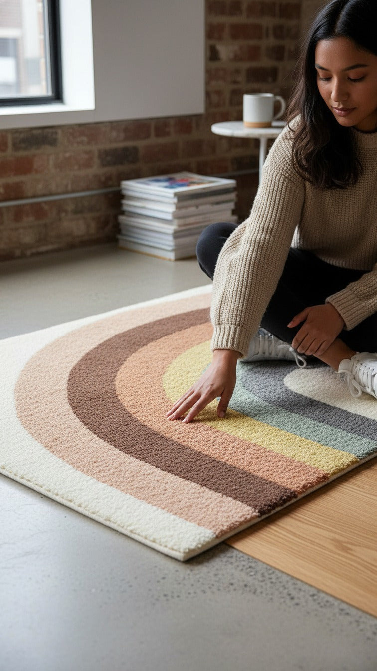 Amelia Kids Modern Rainbow Area Rug