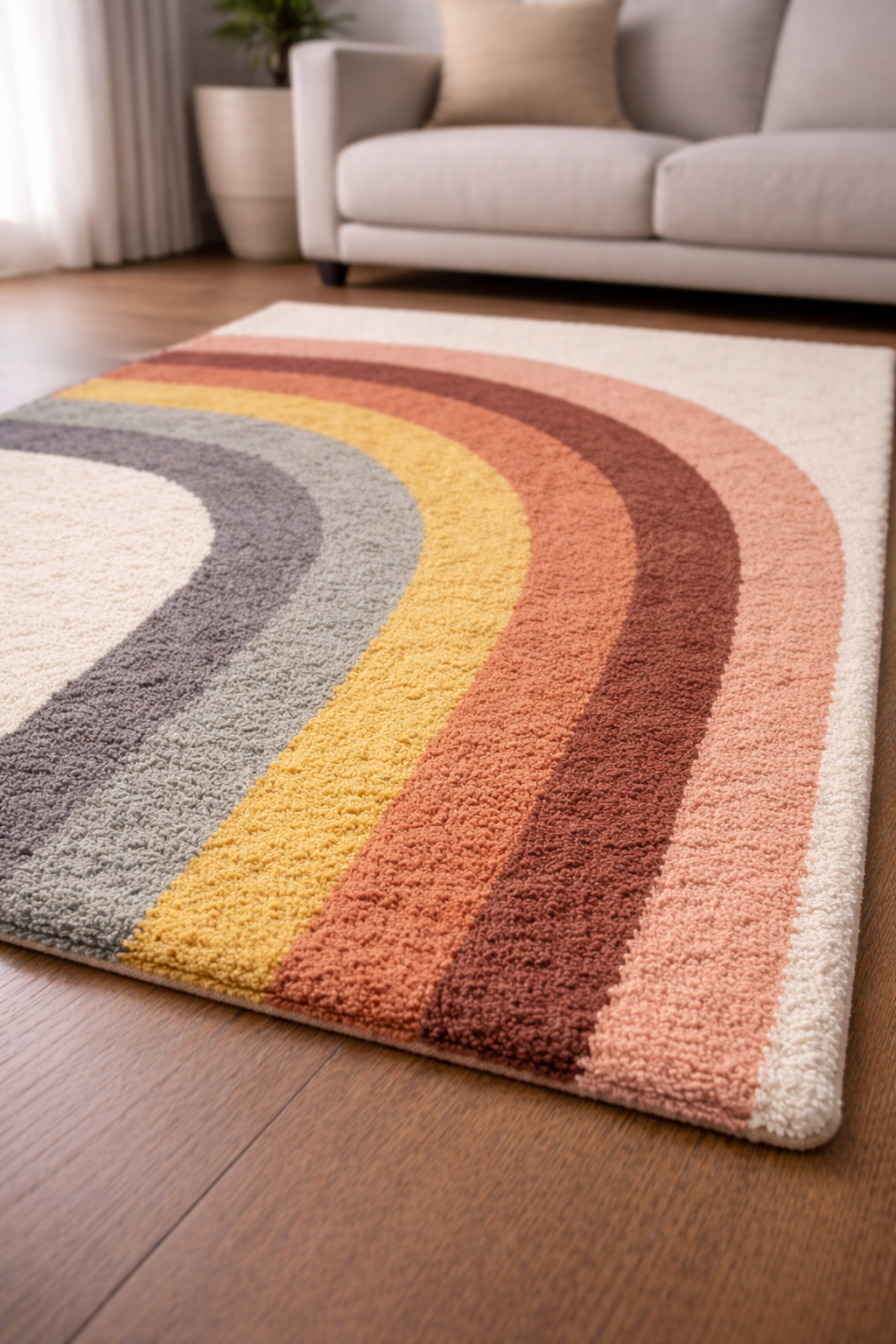 Amelia Rainbow Shag Area Rug