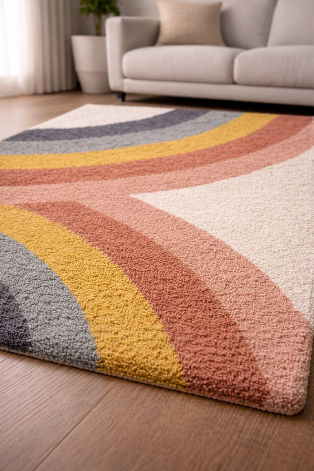 Eva Kids Rainbow Shag Area Rug