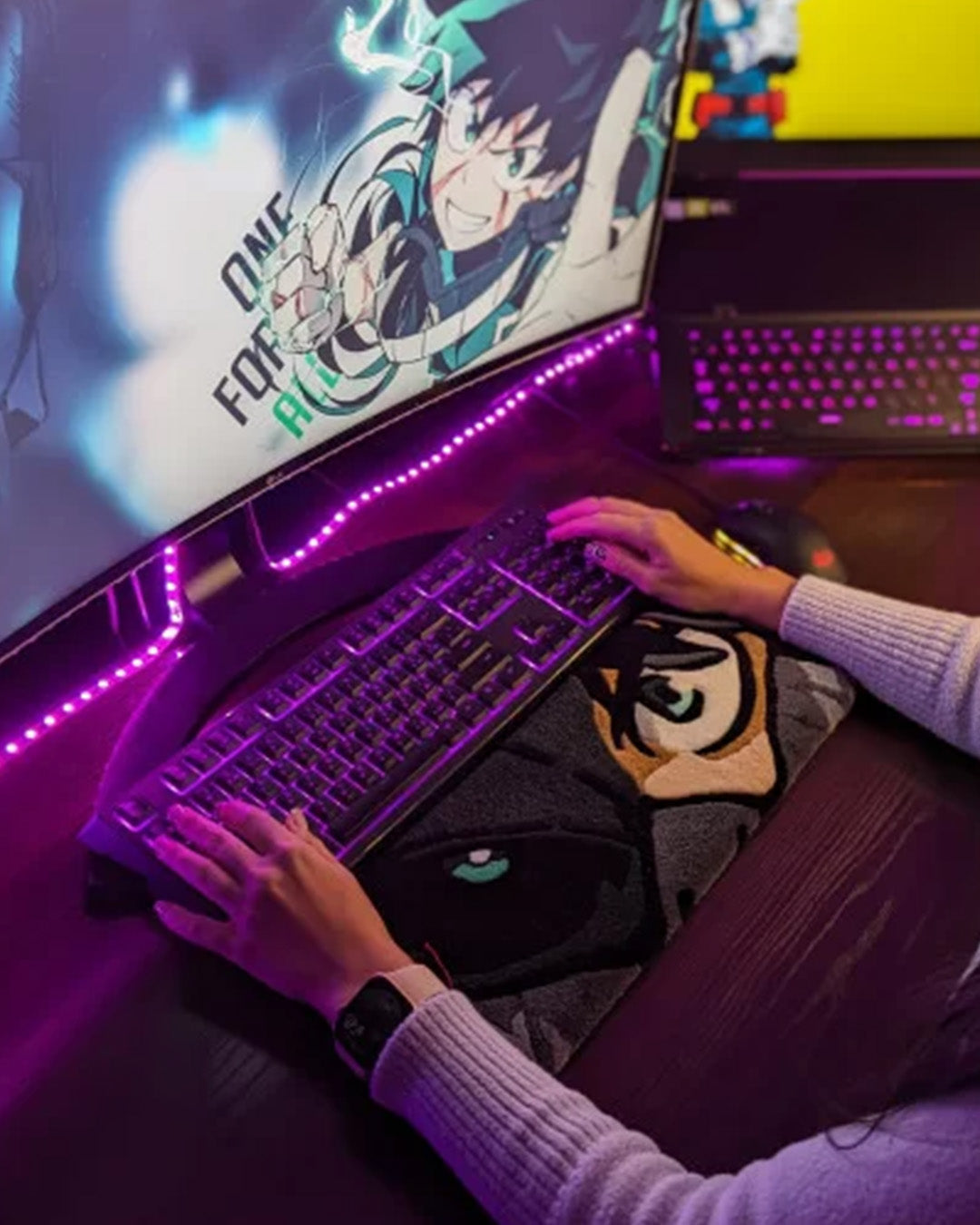 Deku My Hero Anime Keyboard Rug